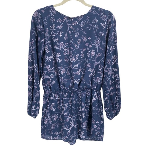 Lucca Couture Womens Size Medium Long Sleeve Keyhole Back Lightweight Romper - Picture 9 of 10